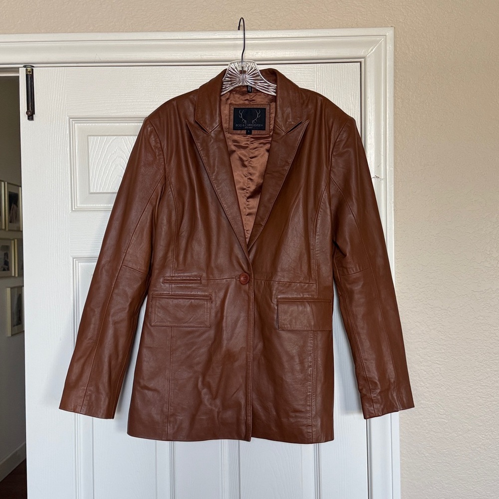 Bod Christensen Super Soft Brown Leather Women's Jacket Sz L